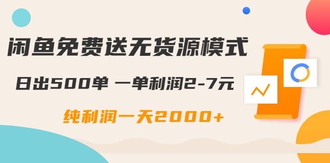 闲鱼免费送无货源模式是如何日出500单的？一单利润2-7元 纯利润一天2000+插图