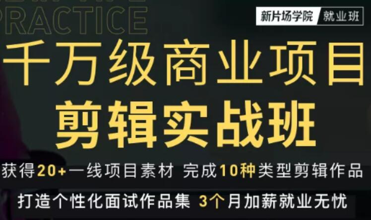 新片场学院千万级商业项目剪辑实战班，做剪辑不在业余（教程+素材）插图