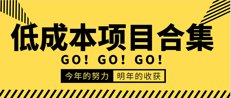 低成本零成本项目合集：赚钱快的慢的、暴利的，线上线下的，价值万元资料